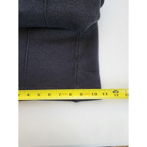 St John Collection Knit Pants Womens 12 Black Cropped Wide Leg Career Lounge - Picture 6 of 10